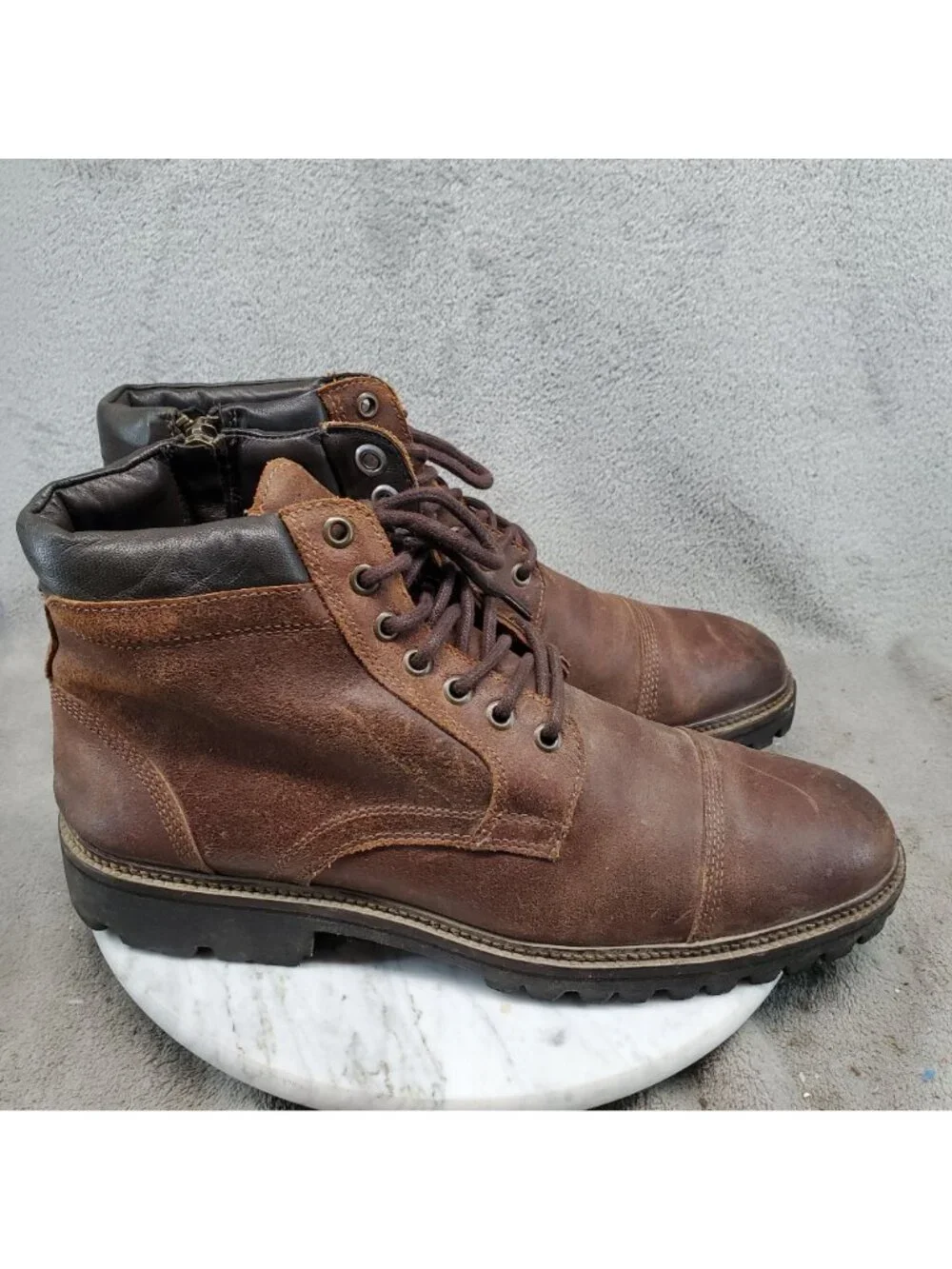 Flag Ltd Shoes Mens Size 10 Marsen Brown Leathe Cap Toe Hiker Boots Boots *Read*